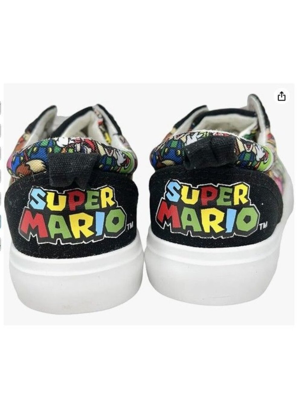 Super Mario Brothers Game Over Nintendo Boys Size 13 Lace Up Shoes Nwt Cool - Picture 3 of 7